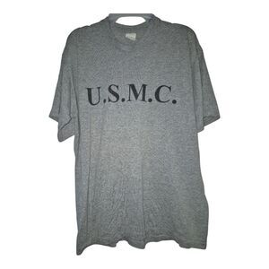VINTAGE US Marine Corps T-Shirt 80s L See Meausrements